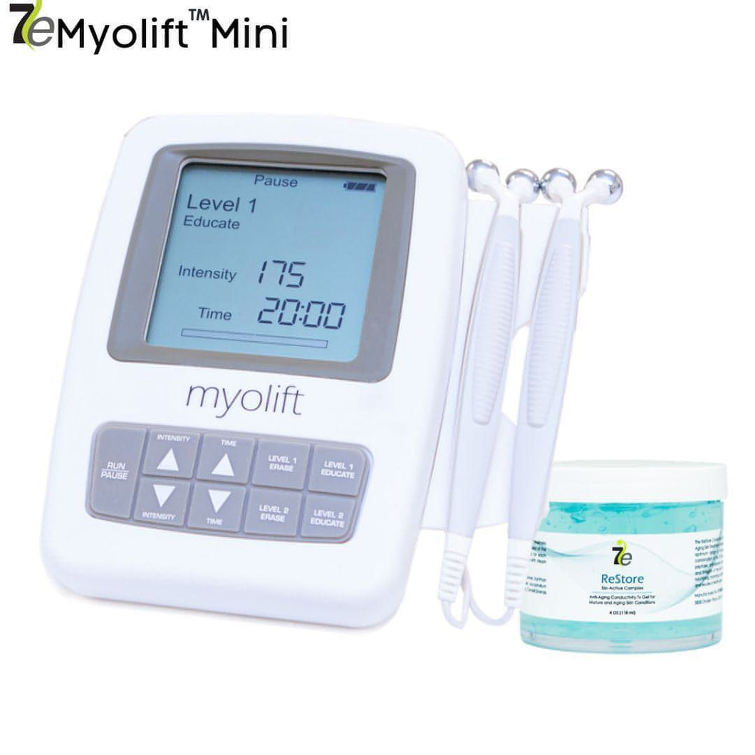 7e MyoLift Mini Microcurrent Facial Toning Device W/Bonus Gloves